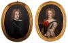 Scuola europea, secolo XVIII - Portrait of Charles II of Spain and Portrait of Maria Anna of Palatinate-Neuburg