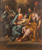 Scuola napoletana, secolo XVIII - Holy Family with Saints Anne and Joachim
