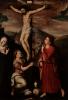 Scuola di Anversa, secolo XVI - Crucifixion with Saints
