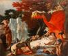 Pittore fiammingo, fine secolo XVII - Mars and Venus discovered by Vulcan