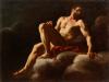 Corrado Giaquinto (Molfetta 1703 - Napoli 1766) - Study of a male nude sitting on a cloud, Corrado Giaquinto (Molfetta 1703 - Napoli 1766) - Study of a male nude sitting on a cloud