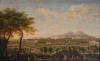 Scuola napoletana, secolo XIX - View of Villa La Favorita with the Royal Palace of Portici in the background