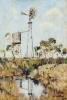 Mornington Peninsula Landscape with Windmill and Water Tank 1938