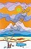 Ted Swirling Clouds acrylic on canvas