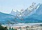 Karl E North Sask. River oil on wood board