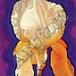 Joice M "Iris I". Medium: oil on wood board