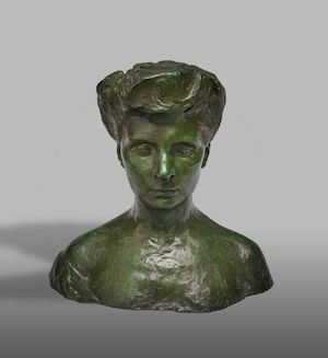 Auguste Rodin (French, 1840-1917) Buste de Madame Elisseiff, petit modèle 38.6cm (15 3/16in). high (Conceived in 1907, this bronze version cast by the Alexis Rudier foundry in September 1909 in an edition of 2 unnumbered casts. )