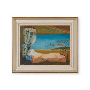 Donald Friend, Donald Friend (1915-1989) The Verandah Bed, 1954