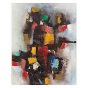 Lain Singh Bangdel, Lain Singh Bangdel (1919-2002) Untitled (Landscape)