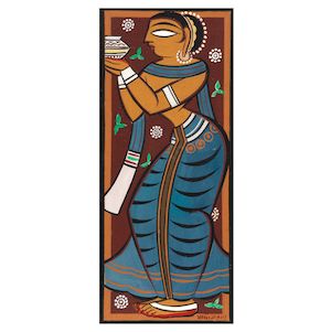 Jamini Roy, Jamini Roy (1887-1972) Untitled (Gopini)