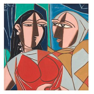 George Keyt (1901-1993) Maya and Radha
