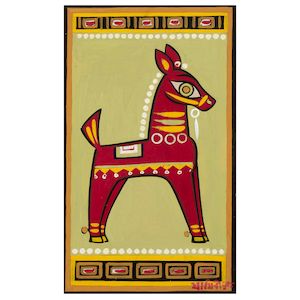 Jamini Roy, Jamini Roy (1887-1972) Untitled (Festival Horse)
