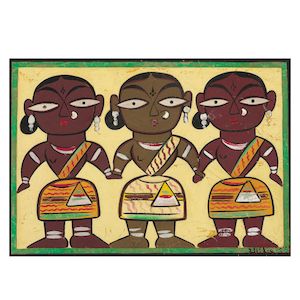 Jamini Roy, Jamini Roy (1887-1972) Untitled (Three Women)