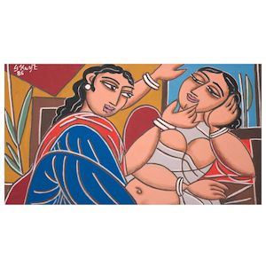 George Keyt (1901-1993) Consoling Women