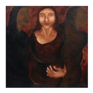 Arpana Caur, Arpana Caur (B.1954) Untitled (Widows of Chasnala)