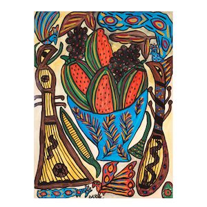 Baya (Algeria, 1931-1998) Untitled (Nature Morte)