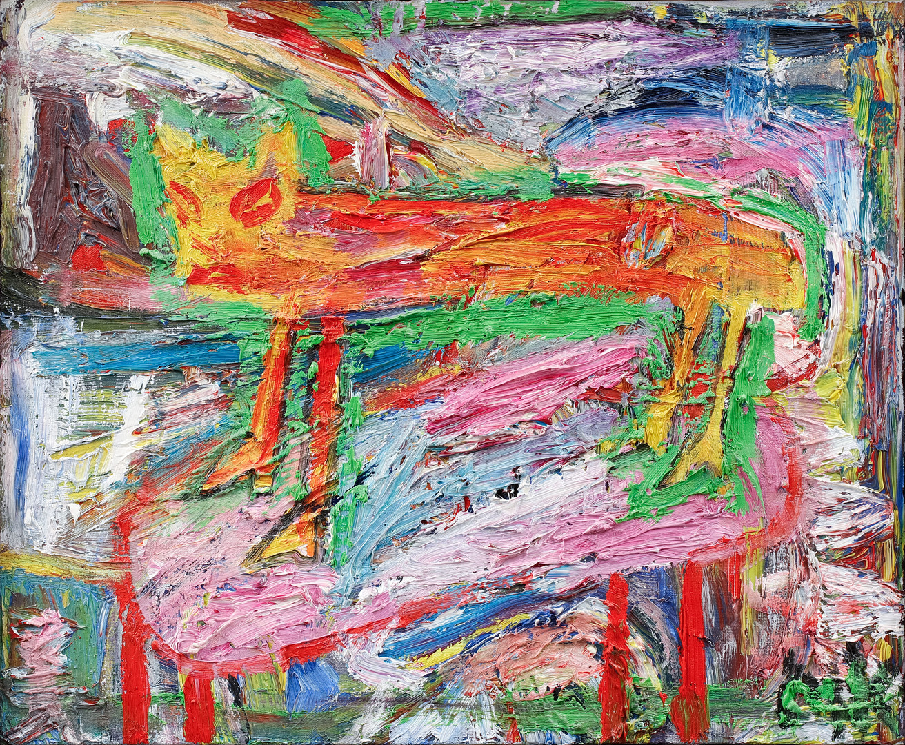 ”Nr 9”. Olja på duk. Utförd 2001.