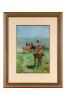 Amazones et cavalier au bord de l'eau, vers 1880