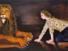 "Self-portrait with a lion", 2013