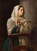 Young Woman Praying in Church, 1854