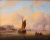 Boats at the Sea at Sunset