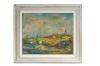 Vue sur le port, 1945 Huile sur toile, signée et datée en bas à droite