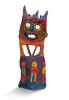 La famille universelle, 1988 Papier mâché peint sur panneau signé et daté en haut à gauche, contresigné, titré, daté au dos
