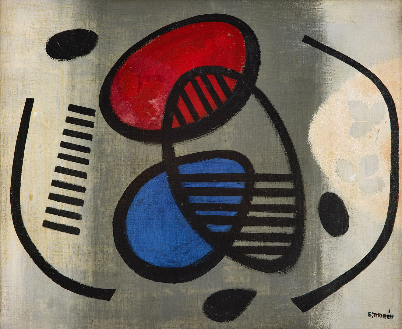 Esaias Thorén, Composition in red and blue.