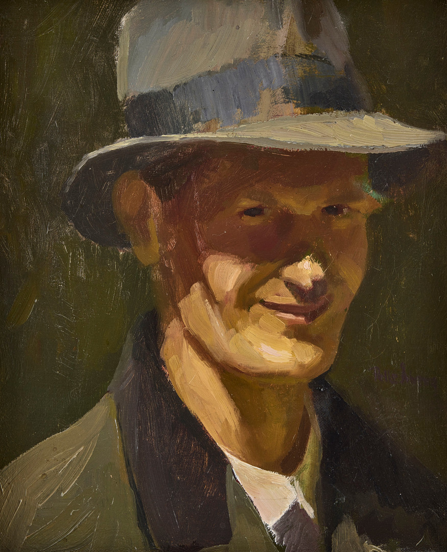 Pelle Åberg, Självporträtt.