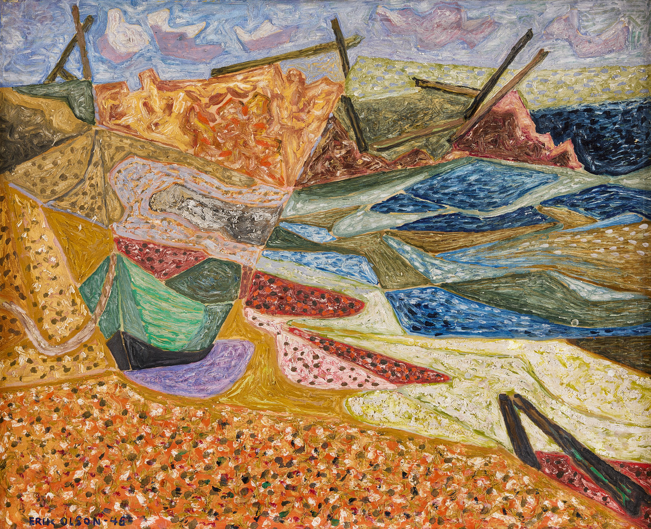 "Stormig strand".