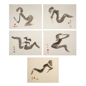 Lebadang (Vietnamese-French, 1921-2015) Cinq dessins de nus/ Five nude drawings