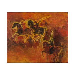 Lebadang (Vietnamese-French, 1921-2015) Joueurs de polo