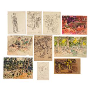 Huynh Phuong Dong (Vietnamese, 1925-2015) Ensemble de 59 dessins/ Group of 59 sketches