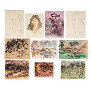 Huynh Phuong Dong (Vietnamese, 1925-2015) Ensemble de 122 dessins/ Group of 122 sketches