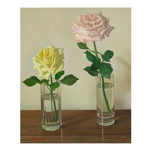 Dos rosas 18 1/2 x 15 in (46.5 x 38 cm) (Painted in 2010)