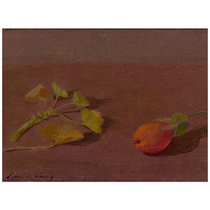 Fruit and Leaves 5 1/2 x 8 in (14 x 20.5 cm) (Painted in 1951)