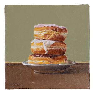 Three Flavors 8 x 8 1/8 in (20.3 x 20.6 cm) (Painted in 2009)
