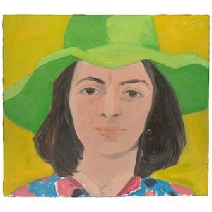 Green Hat 2 13 1/8 x 14 7/8 in (33.4 x 37.8 cm) (Painted in 1964)