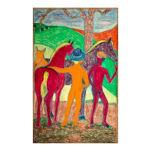 Horseman of the Queen of Sheba 53 5/8 x 34 in (136 x 85.5 cm) (Executed in 1966)