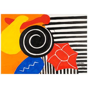 Central Black Spiral 29 1/2 x 42 1/2 in (74.9 x 107.9 cm) (Executed in 1969)