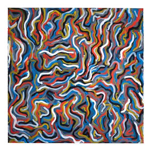 Squiggly Brushstrokes 60 1/2 x 60 1/2 in (153.7 x 153.7 cm) (Executed in 1997)