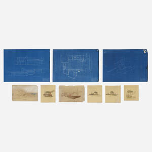 Collection of drawings and blueprints for the Oceanview residence for Walton J. MacConnell, Spindrift Dr., La Jolla, CA