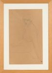 Étude de femme  Crayon sur papier signé et cachet de l'atelier en bas à droite annoté 5059 au dos  43 x 27 cm Provenance : > Collection privée, Paris