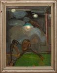 Joueur de billard  Huile sur toile signée en bas à droite 81 x 60 cm Rapport de condition : Encadrée