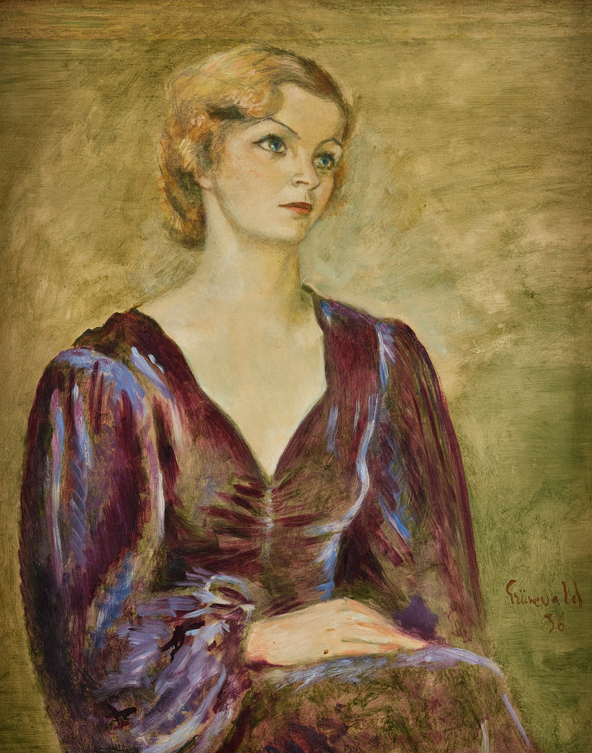 Isaac Grünewald, Porträtt föreställande Marja Bosch.