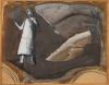 Mario Sironi (Sassari 1885 - Milano 1961) - Composition with figure, rock and tree, 1953 ca., Mario Sironi (Sassari 1885 - Milano 1961) - Composition with figure, rock and tree, 1953 ca