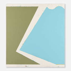 Stage Right to Stage Left (Cement Grey Horizontal to Sky Blue Diagonal)