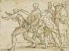 circle of, 16th century: The Entombment of Christ. Unsigned. Drawing ink and wash on paper. 211 x 281 mm
