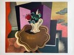 "COMPOSITION" Lithographie signée  & datée dans la planche en bas à gauche, d'après  une œuvre de l'artiste 1922, éditée par Mourlot en 1968, sur un velin d'arches France. Format : 43 x 52 cm. Expédit