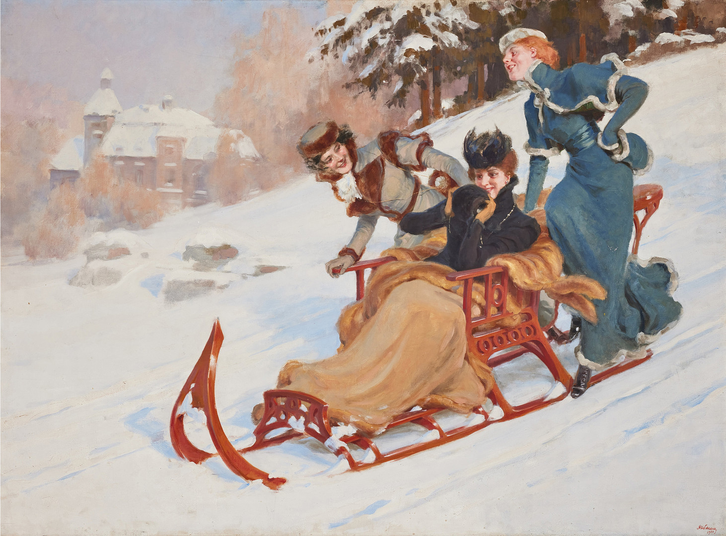 Kälkåkning.